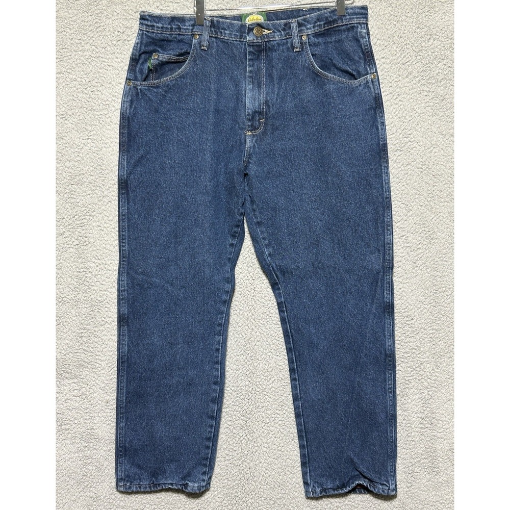 Cabela's‎ Flannel Lined Denim Jeans Mens 36x30 Blue Warm Hunting Fishing